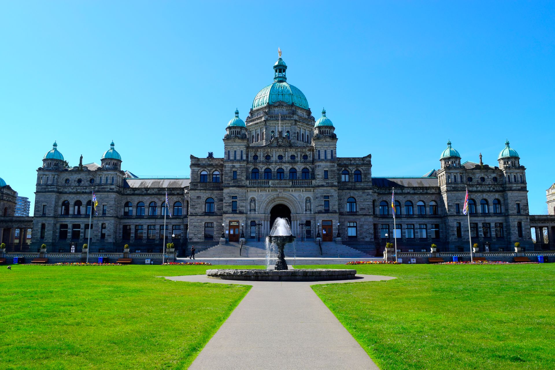 The British Columbia Parliament Building in Victoria, BC